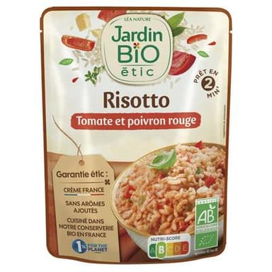 Jardin Bio Etic Risotto Tomate et Poivron Rouge Bio, 220g