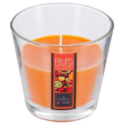 3560238924334 - Le comptoir de la bougie - Bougie verre Parfum Fruits Exotiques 135gr