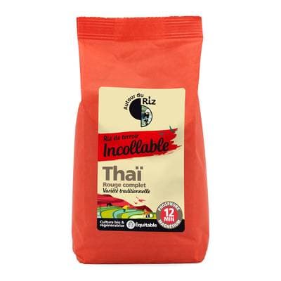 Autour Du Riz Riz thaï bio rouge cuisson 12 minutes, 500g