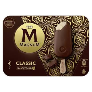 Magnum Bâtonnets Classic, 4 bâtonnets - 300g