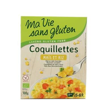 Ma Vie Sans Gluten Coquillette maïs riz bio sans gluten, 500g