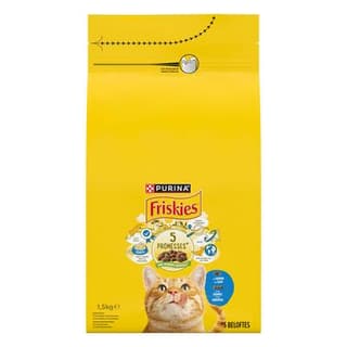 Purina - Friskies Croquettes Saumon Légumes pour Chat Adulte, 1,5kg