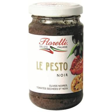 Florelli Sauce Pesto noir aux Olives, 190g