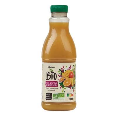 Auchan BIO Pur Jus Multifruits Bio, 90cl