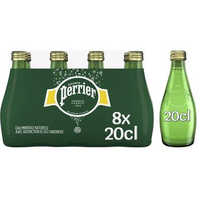 Perrier - Eau gazeuse minérale naturelle (bouteille verre)