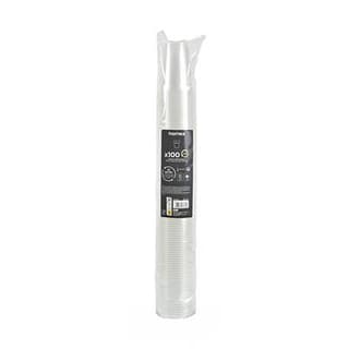 Homea Gobelets a eau en PP reutilisable 20cl Transparent, 100 pièces