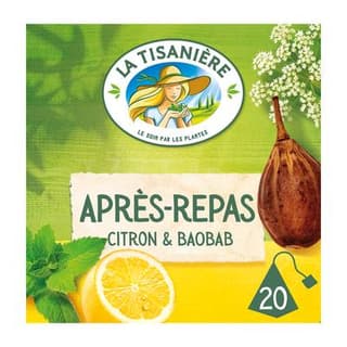 La Tisanière Infusion Après-repas Citron, 20 sachets