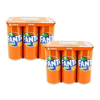 Fanta Orange, Lot de 2 - 6x33cl