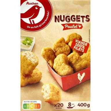 Auchan Nuggets de Poulet, 20 pièces - 400g