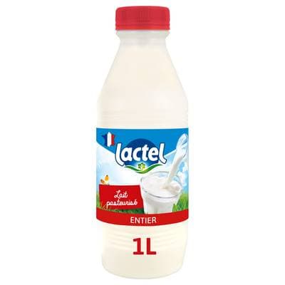 Lactel Lait pasteurisé entier, 1l