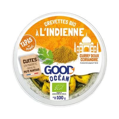 Good Océan Crevettes Apéro à l'Indienne bio, 110g