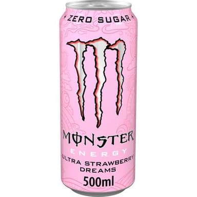 Monster Boisson énergisante saveur fraise sans sucre, 50cl