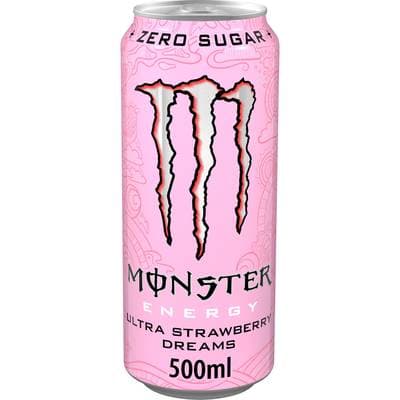 Monster Boisson énergisante saveur fraise sans sucre, 50cl