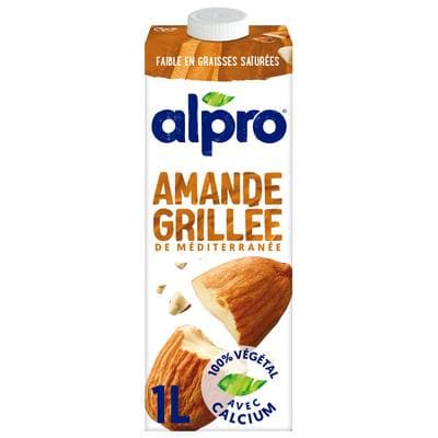 Alpro Lait d'amande grillée avec calcium et vitamines ajoutés, 1l
