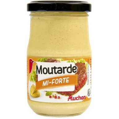 Auchan Moutarde mi-forte, 190g