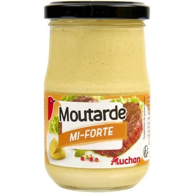 Auchan Moutarde mi-forte, 190g