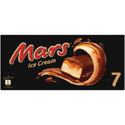 Mars Barres glacées, 7 bâtonnets - 280g