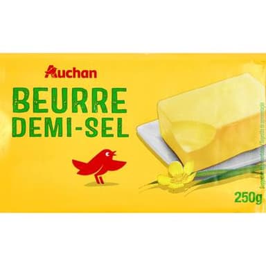 Auchan Beurre demi-sel, 250g