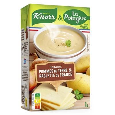 Knorr & La Potagère Soupe Velouté de Pommes de Terre et Raclette de France, 1L