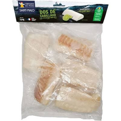 Compagnie Des Peches Saint Malo Dos de cabillaud de l'Atlantique sans arête, 750g