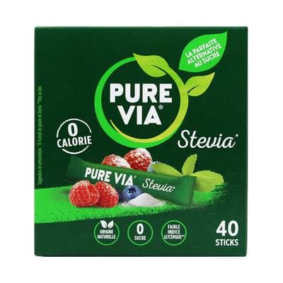 Pure Via Stevia en stick x 40, 60g
