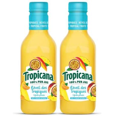 Tropicana Jus Multifruits, Réveil des Tropiques, Lot de 2x90cl