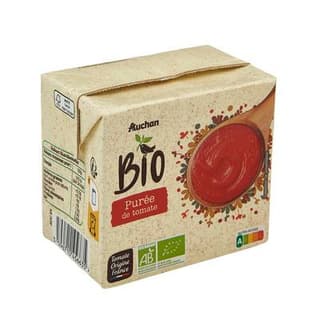 Auchan BIO Purée de tomates de Provence Bio en brique, 500g