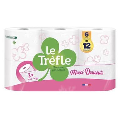 Le Trèfle Papier toilette maxi, 6 rouleaux