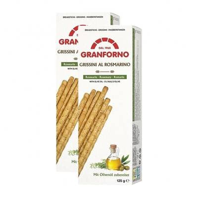 Granforno Gressins au romarin et à l'huile d'olive, Lot de 2x125g