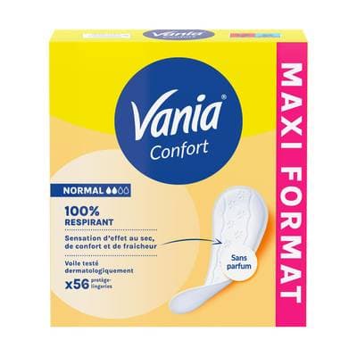 Vania Protege-slips conforts flux normal, 56 pièces