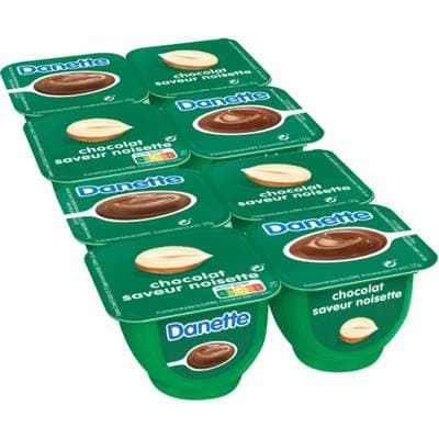 Danette Crème dessert chocolat noisette, Lot de 2 - 4x125g
