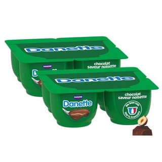 Danette Crème dessert chocolat noisette, Lot de 2 - 4x125g