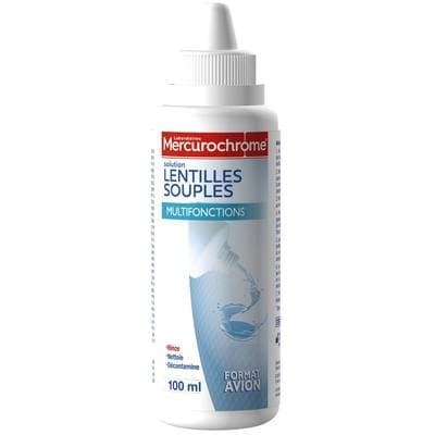 Mercurochrome Solution lentilles souples Format voyage, 100ml