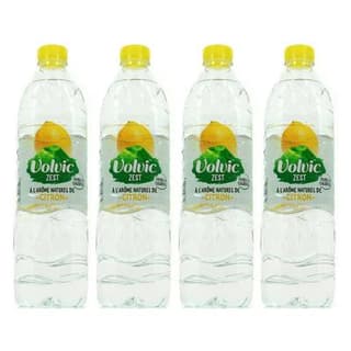 Volvic Eau aromatisée zest de citron, Lot de 4x1,5L