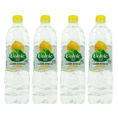 Volvic Eau aromatisée zest de citron, Lot de 4x1,5L