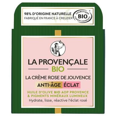 La Provencale BIO Crème Rose de Jouvence Anti-Âge Éclat Cosmébio, 50ml