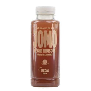 Jomo Thé blanc glacé pêche hibiscus Bio, 35cl