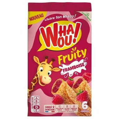 Whaou Crêpes fourrées Framboise, 180g