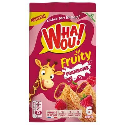 Whaou Crêpes fourrées Framboise, 180g