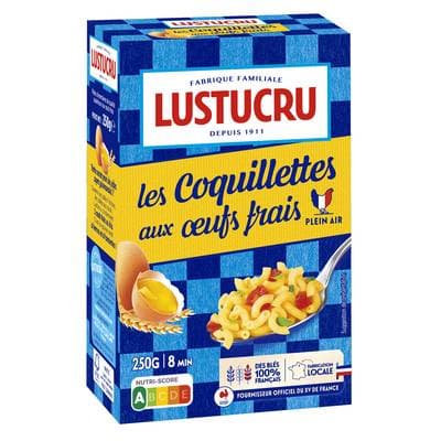 Lustucru Pâtes Coquillettes aux oeufs frais, 250g