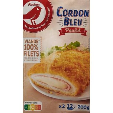 Auchan Cordon Bleu de Poulet, 2x100g
