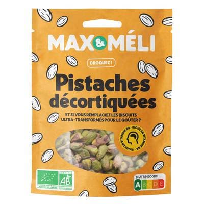 Max et Méli Pistaches Décortiquées Espagne, Bio, 125g