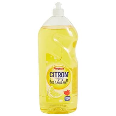 Auchan Liquide vaisselle super dégraissant citron, 1,5L