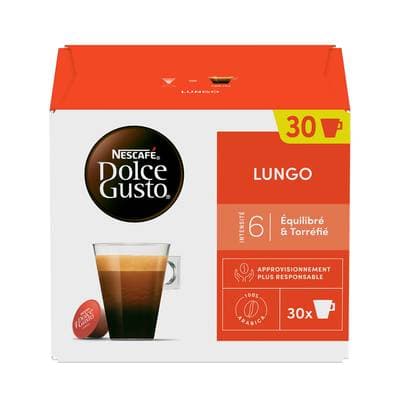 Nescafe Dolce Gusto Café Lungo intensité 6, 30 capsules
