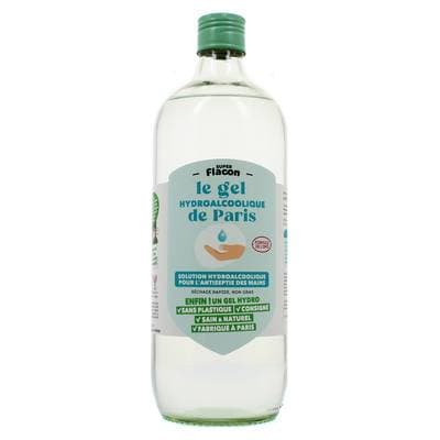 Super Flacon Gel hydroalcoolique, Recharge en verre 1L