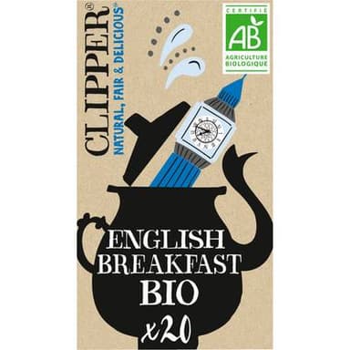 Clipper Thé Noir English Breakfast Bio - 20 sachets, 44g