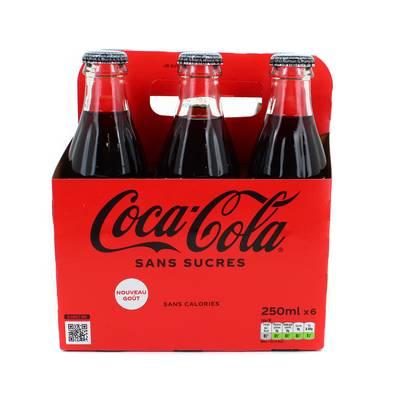 Coca-Cola - Sans sucres (bouteille en verre)