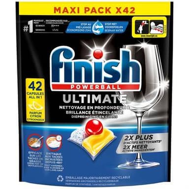 Finish Capsule lave-vaisselle Ultimate 48h, 42 capsules