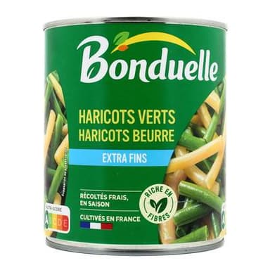 Bonduelle Duo de haricots verts et beurre extra-fins, 455g