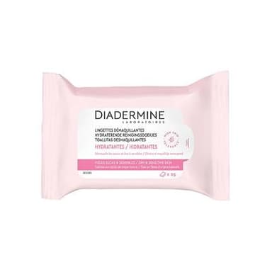 Diadermine Lingettes démaquillantes hydratantes visage et yeux, 25 lingettes